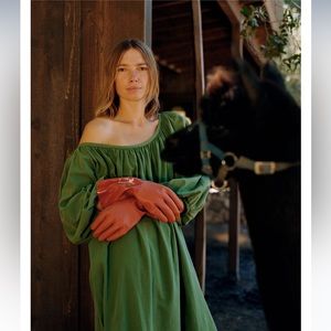 Rudy Jude Gather Dress Green Bean